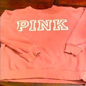 PINK pullover sweatshirt, Rose pink. Size medium